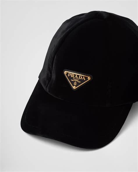 prada 018 cap|Black Velvet Baseball Cap .